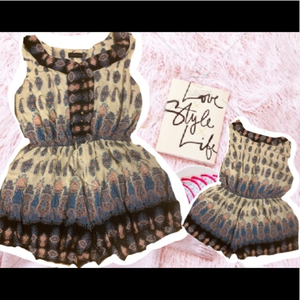 MittoShop Short Printed Flower Romper-Medium